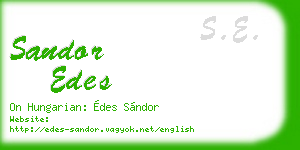 sandor edes business card