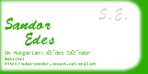 sandor edes business card